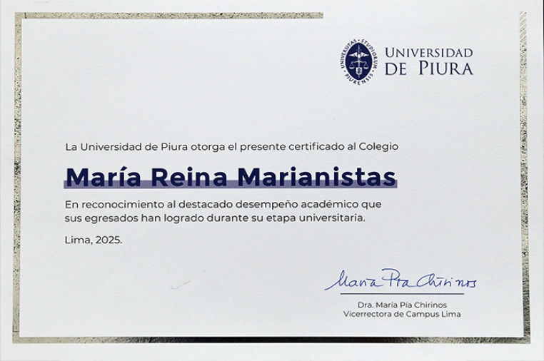 Reconocimiento - Universidad de Piura